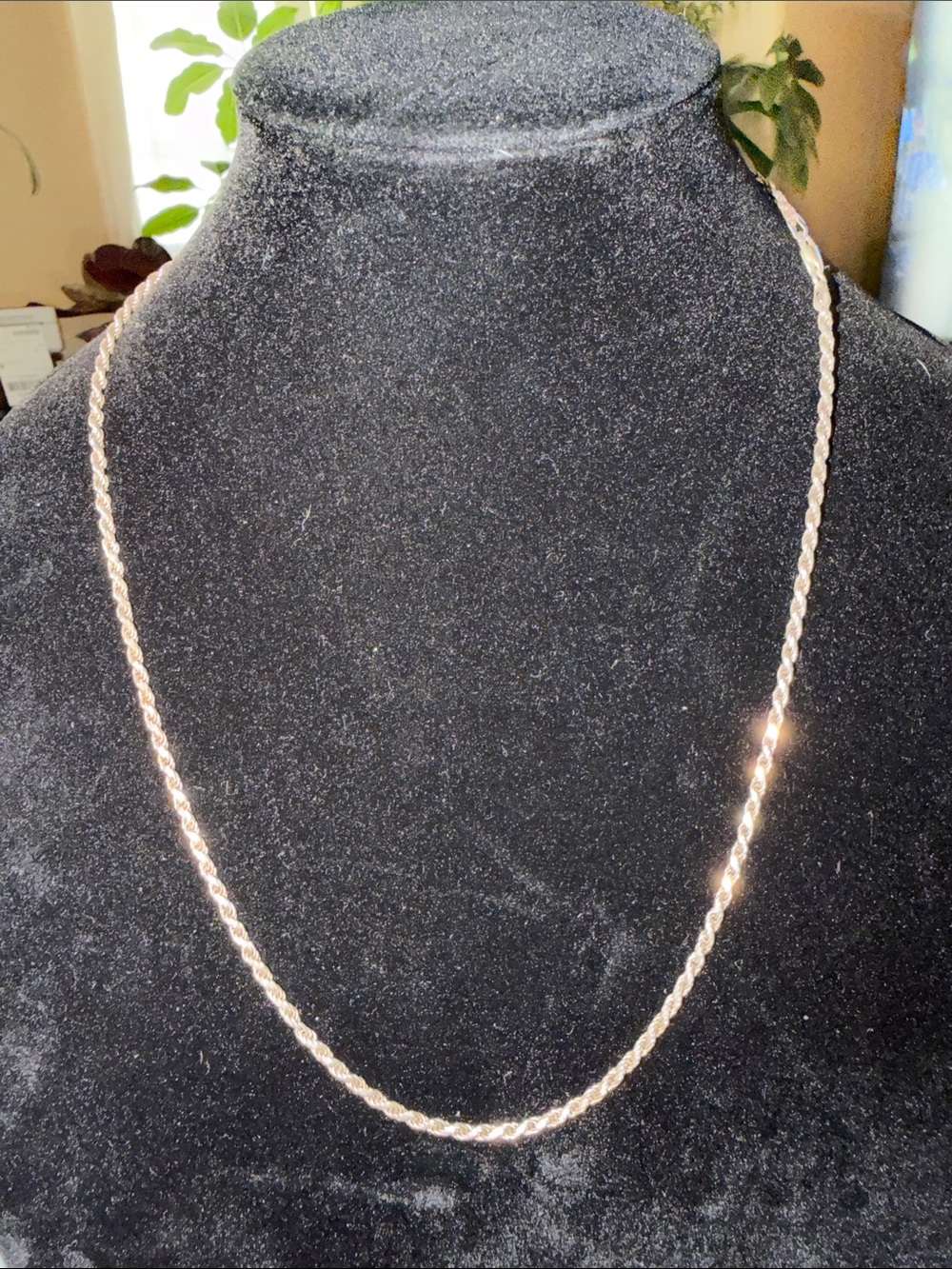 Delicate Rope Chain Necklace - silver